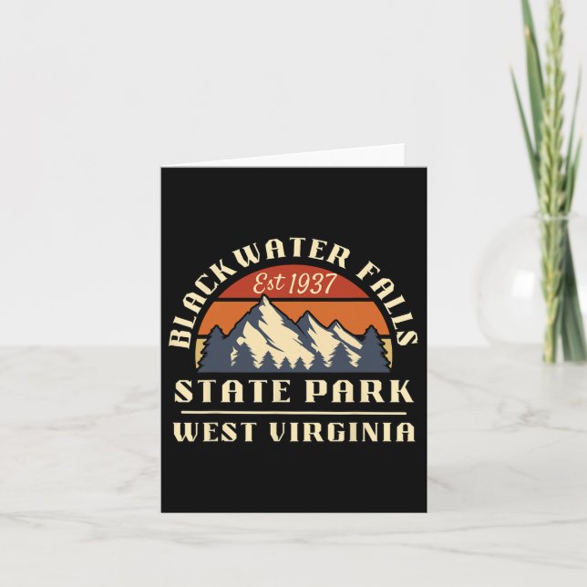 Carte Blackwater Falls State Park West Virginia Mountain (Devant)