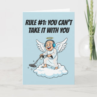 Carte Blague d'anniversaire Ange de détection de métal C