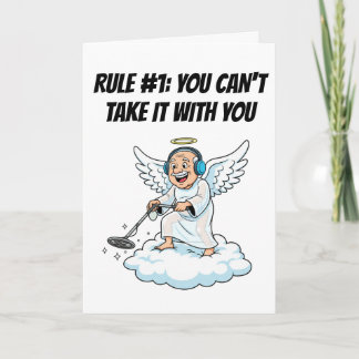 Carte Blague d'anniversaire Ange de détection de métaux