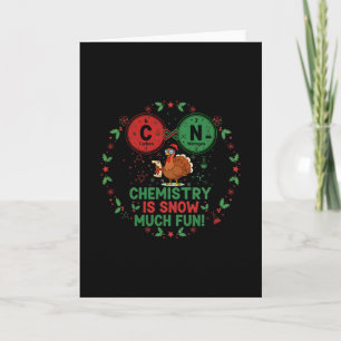 Carte Blague de chimie drôle de Noël Dinde Science Pun 6
