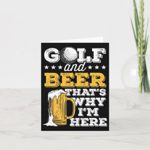 Carte Blague de golf et de bière Papa drôle Fête des Pèr