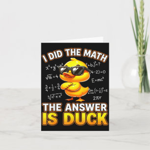 Carte Blague de maths drôle J'ai fait le calcul La répon