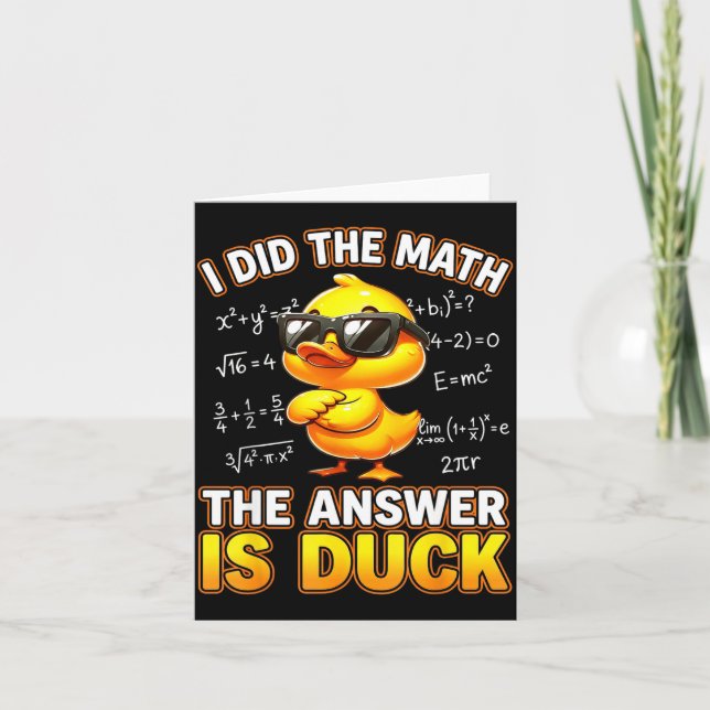 Carte Blague de maths drôle J'ai fait le calcul La répon (Devant)