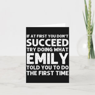 Carte Blague de Noël drôle d'anniversaire de Emily Nom D