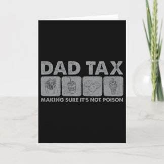 Carte Blague de papa sur l'impôt des papas pour s'assure