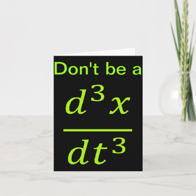 Carte Blague de physique de calcul  (Devant)