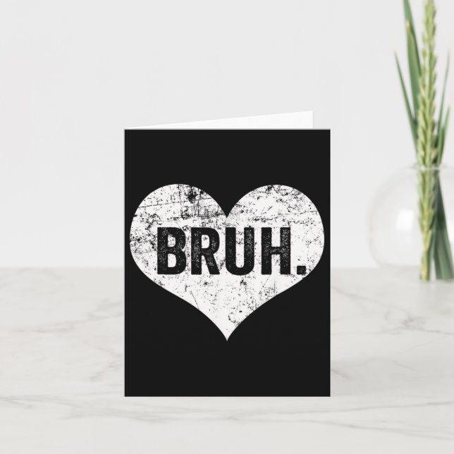 Carte Blague drôle de mème Bruh salutation frère adolesc (Devant)