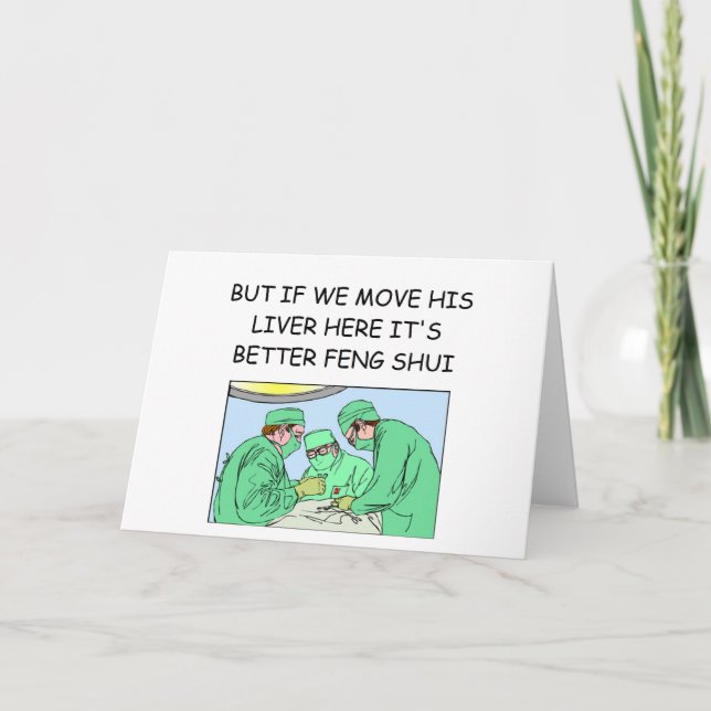 Carte blague drôle de nouveau médecin d'âge (Devant)