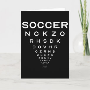 Carte Blague drôle de planche d'opticiens de football