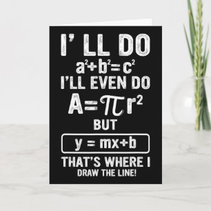 Carte Blague drôle de professeur de mathématiques Hommes