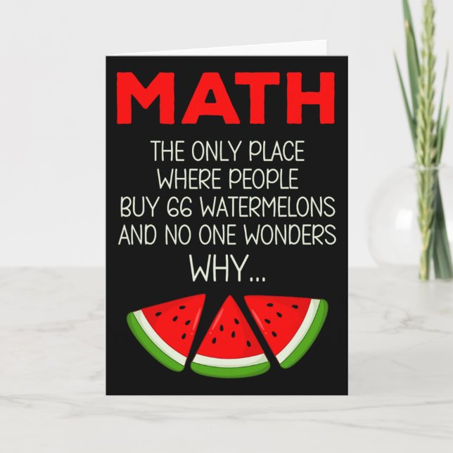 Carte Blague drôle de professeur de maths sur le calcul  (Devant)