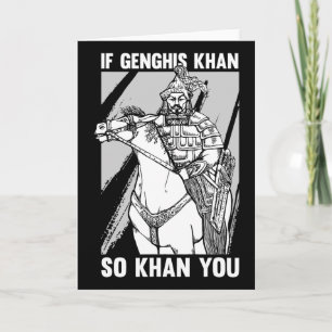 Carte Blague drôle sur l'histoire mongole et citation de
