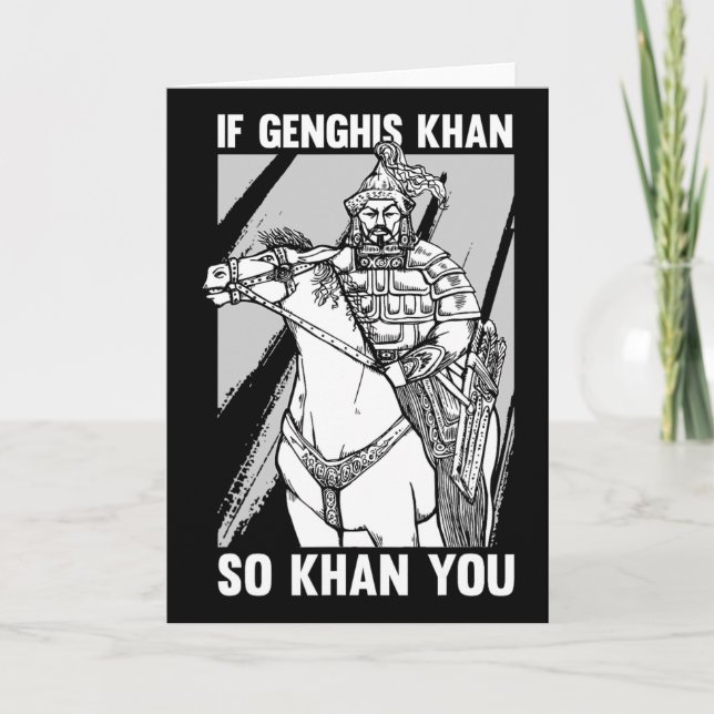 Carte Blague drôle sur l'histoire mongole et citation de (Devant)