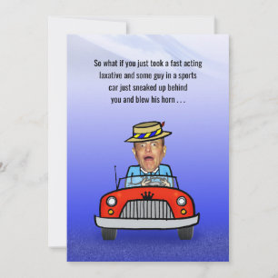 Carte Blague humoristique de laxatif pour un rétablissem
