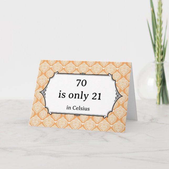 Carte Blague scientifique drôle et impertinente pour 70e (Devant)