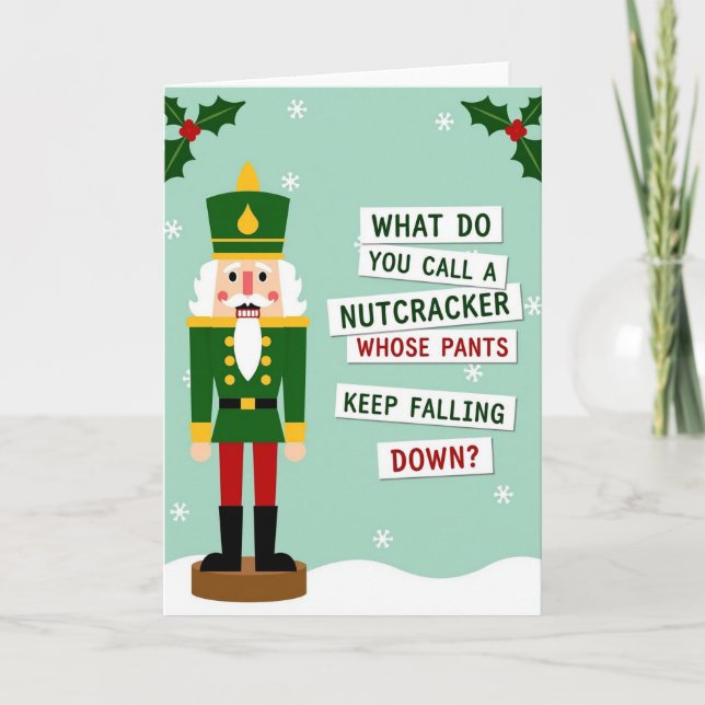 Carte Blague sur le casse-noisette de Noël (Devant)