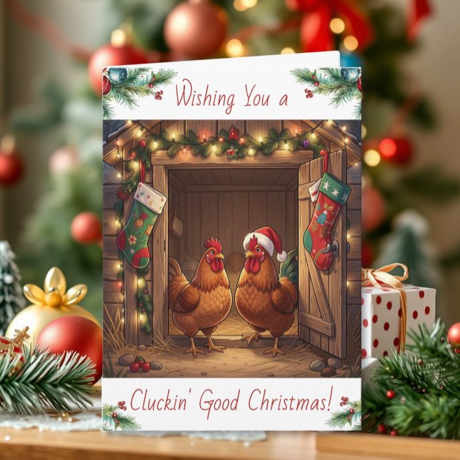 Carte Blagues de poulet et de Noël drôles et humour (Créateur téléchargé)