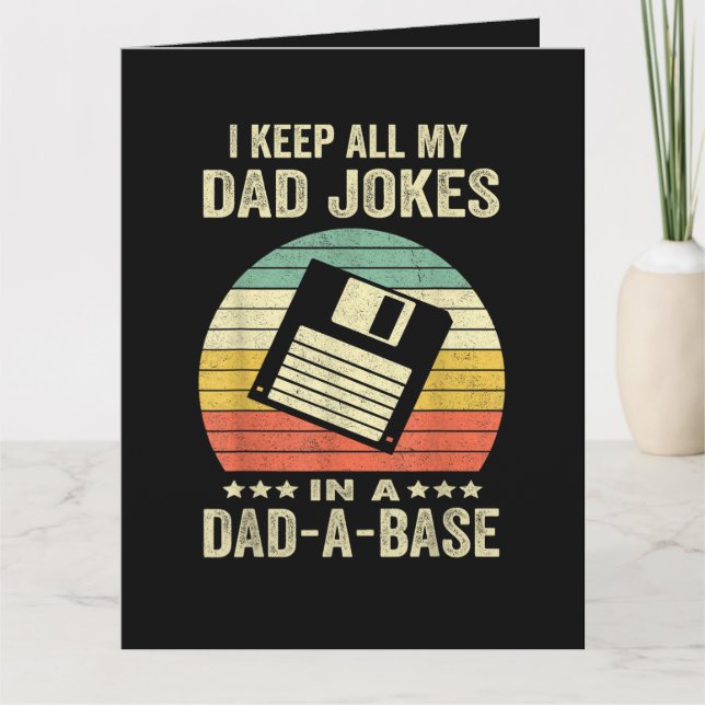 Carte Blagues drôles de papa pour hommes dans dad-a-Base (Devant)