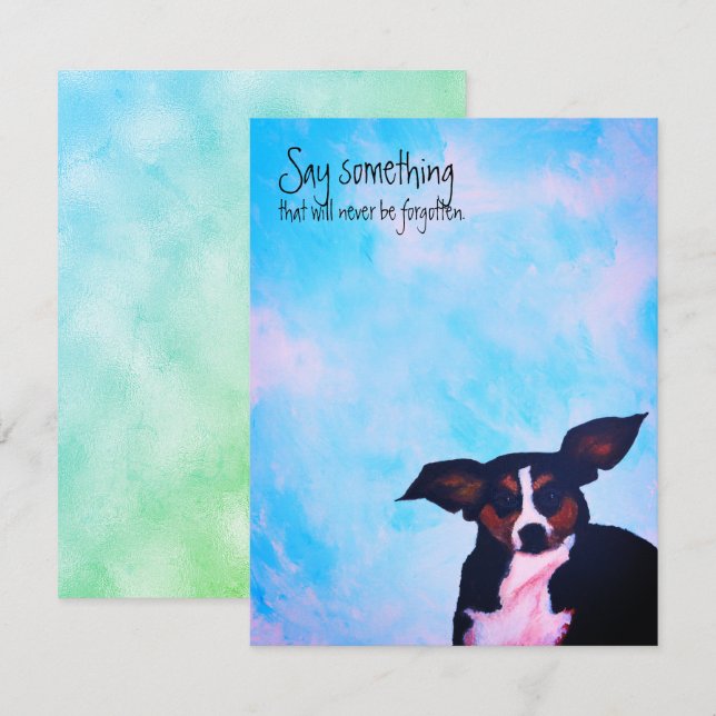 Carte Blair Sky Doggie Blue Sky (Devant / Derrière)