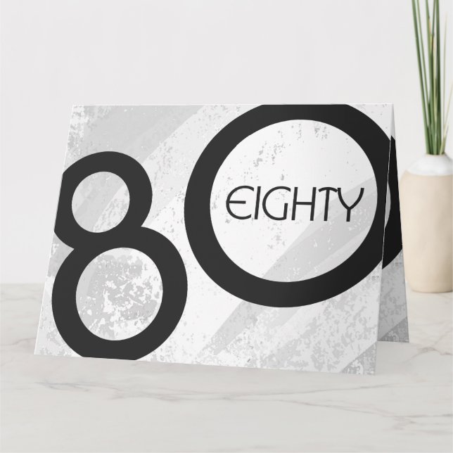 Carte Blanc 80 Décennie Anniversaire (Devant)