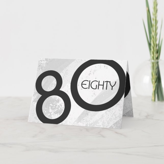 Carte Blanc 80 Décennie Anniversaire (Devant)