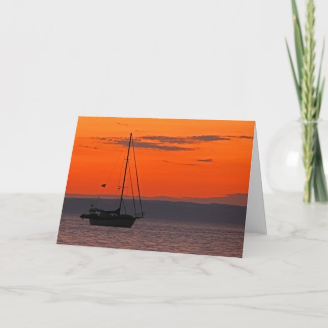 Carte Blanc à l'intérieur du bateau à voile Sunset Orang (Devant)