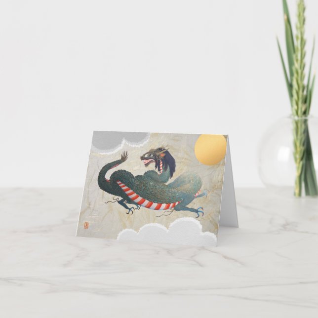 Carte BLANC Dragon Chinoise/Japonaise (Devant)
