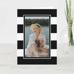 Carte Blanc Noir rayé 80e anniversaire