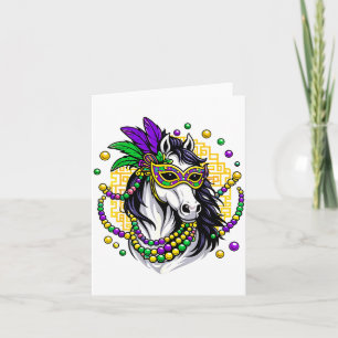 Carte Blanc Régal Mardi Cheval Mascarade Carnaval Lunair