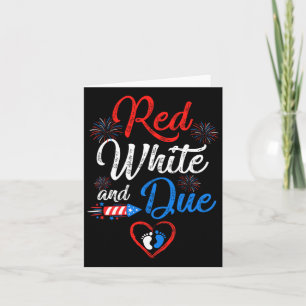 Carte Blanc Rouge Et 4 juillet Grossesse Indépendante