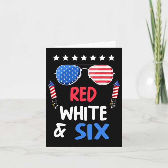 Carte Blanc Rouge Et Six Ans 4 juillet Indepen (Devant)