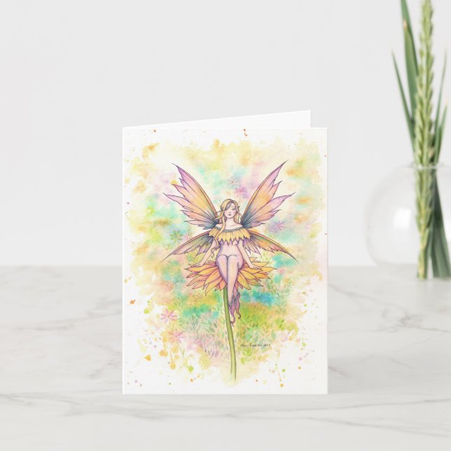 Carte blanche à l'aquarelle de l'eau de fée des jo (Devant)