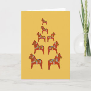 Carte blanche à l'intérieur du Dala Horse Christma