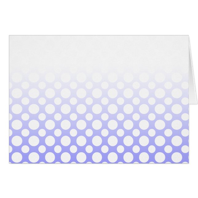 Carte blanche à pois bleus décolorés (Devant horizontal)