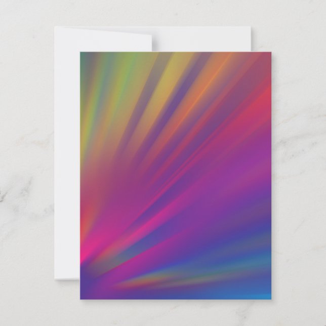 Carte blanche Abstraite Vibrant Rainbow Color Stre (Devant)