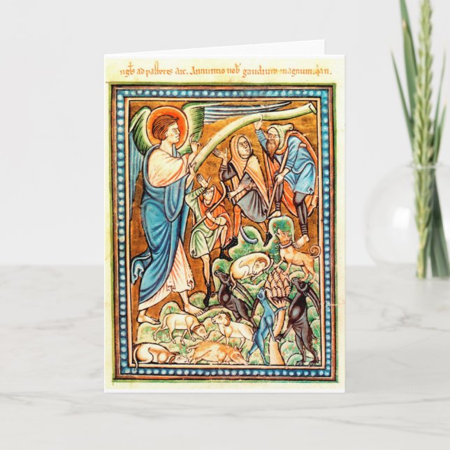 Carte blanche Ange & Bergers de Noël (Devant)
