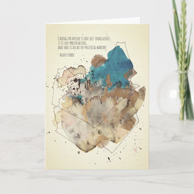 Carte blanche Audre Lorde Autocare (Devant)