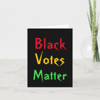 Carte blanche Black Votes Matt