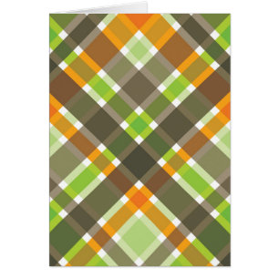 Carte blanche Brown Plaid Retro Orange