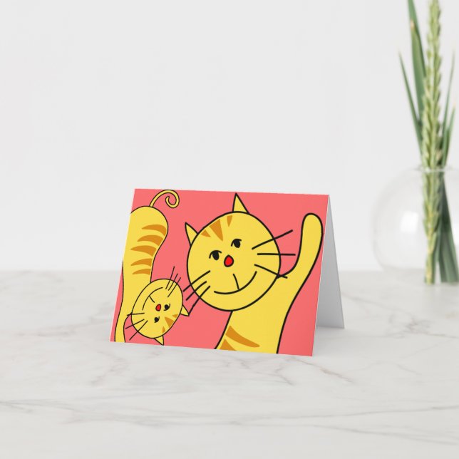 Carte blanche chat Hello (Devant)