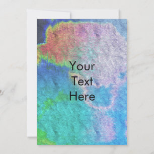 Carte blanche colorée à l'aquarelle