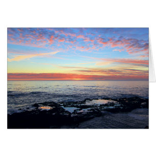 Carte blanche, coucher de soleil sur l'océan