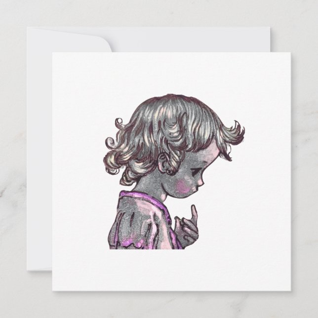 Carte blanche Curly Hair Girl (Devant)