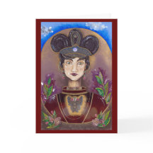 Carte blanche de chef féminine forte Magnolia