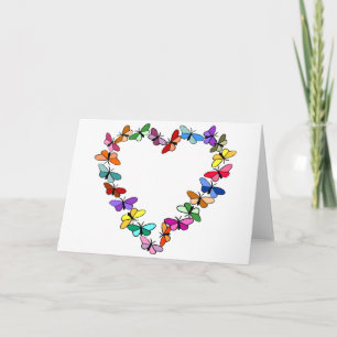 Carte blanche de couronne de papillon