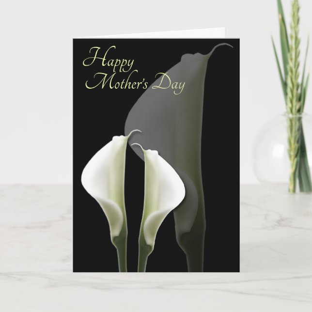 Carte blanche de la fête des mères Calla Lily (Devant)