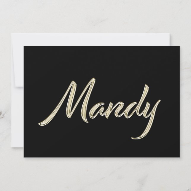 Carte blanche de Mandy (Devant)