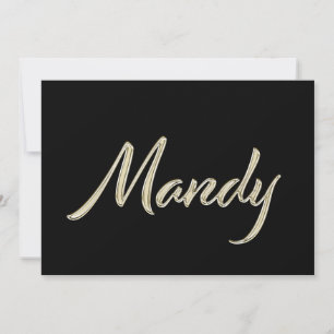 Carte blanche de Mandy