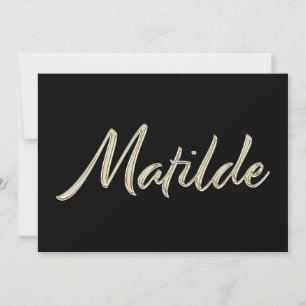 Carte blanche de Matilde