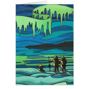 Carte blanche de peinture arctique Belles cartes d